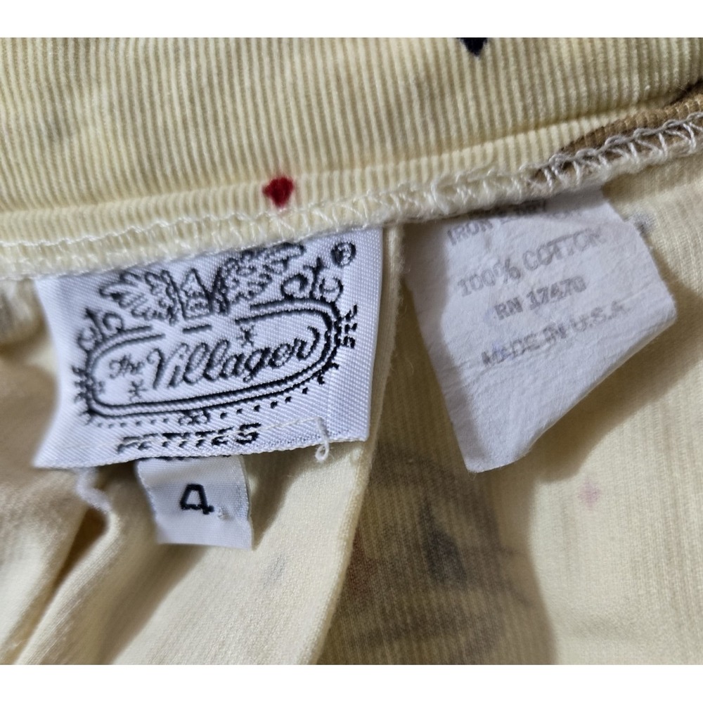 Villager women's equestrian 100% Cotton A-line Pleated Corduroy Skirt size 4 - Picture 3 of 8
